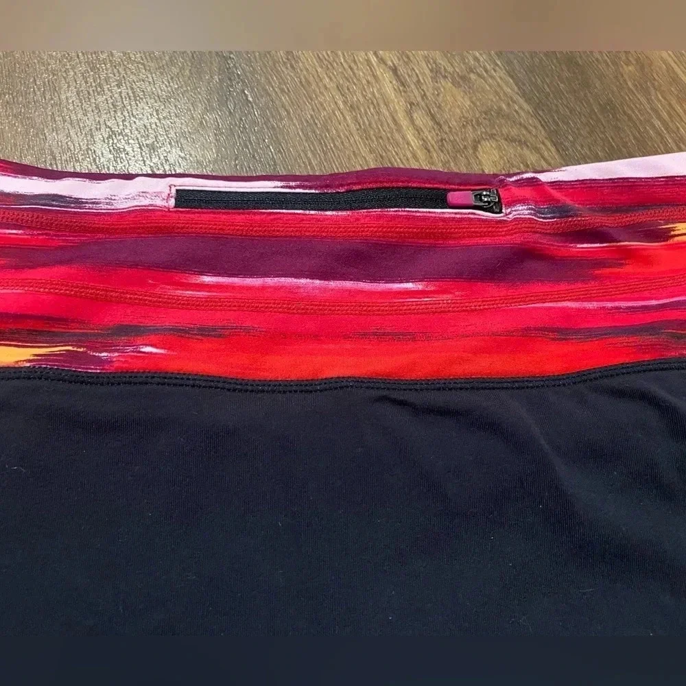 Athleta Grenadine Airbrush Black Relay Running Skort Skirt Women's Size Small